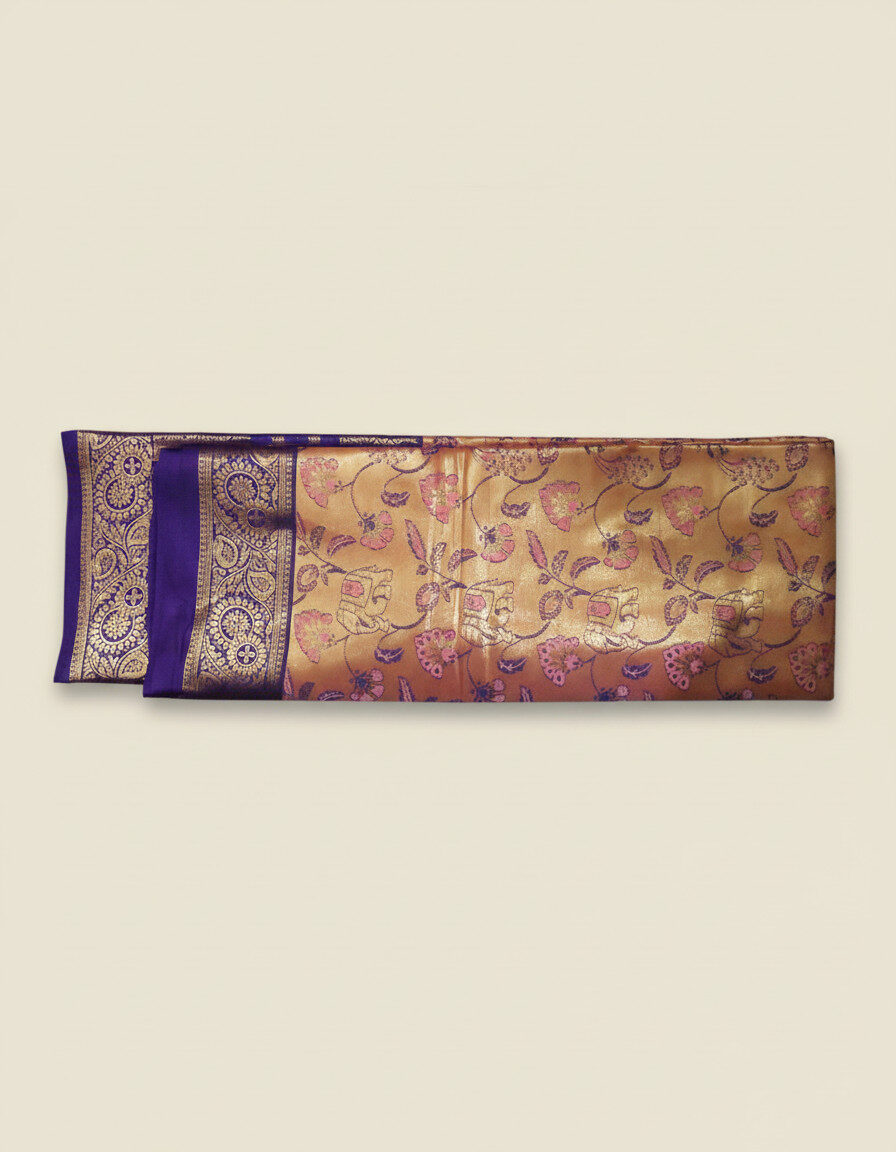Vintage Plum Saree - Image 3