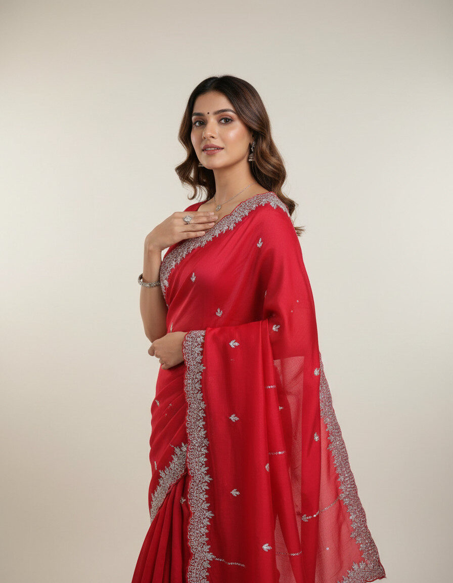 Scarlet Star Partywear Saree - Image 2