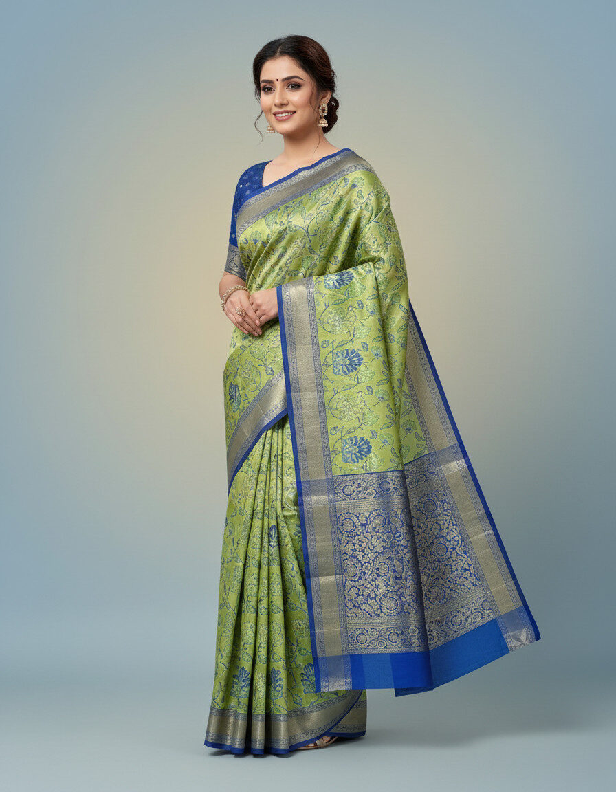 Peacock Glow Banarasi Saree - Image 2