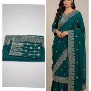 Teal Queen Designer Saree