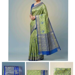 Peacock Glow Banarasi Saree