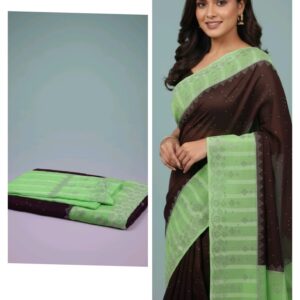 Chocolate Mint Designer Saree